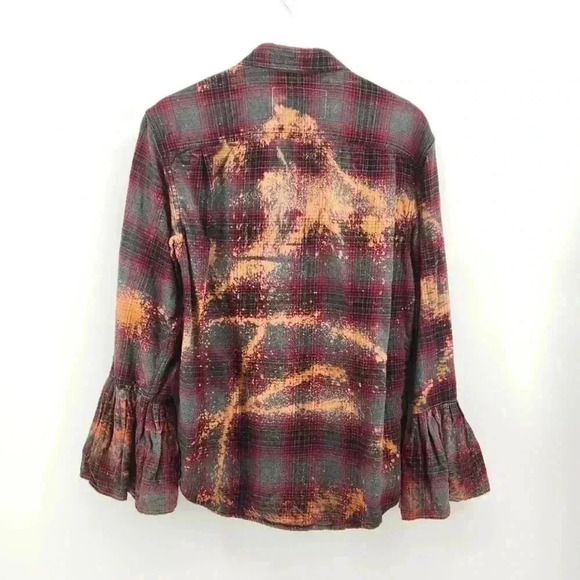 ANGRY MINNOW VINTAGE Flared Sleeve Flannel- WILDEST - Picture 3 of 3